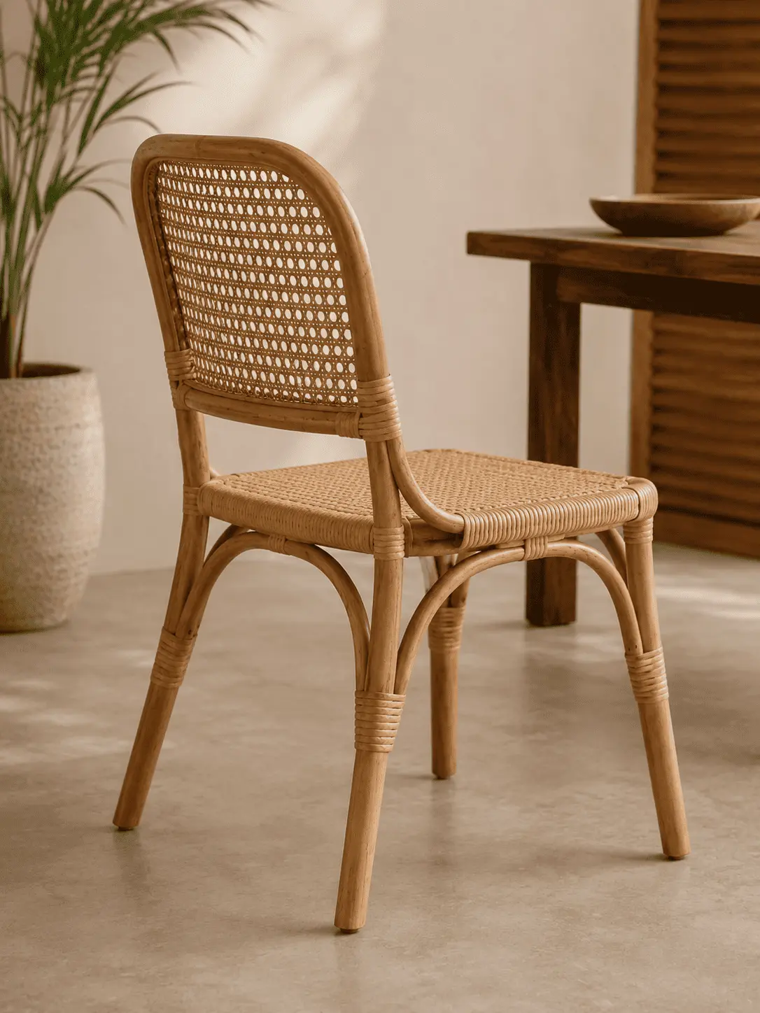 Nirmala Rattan Dining Chair side view