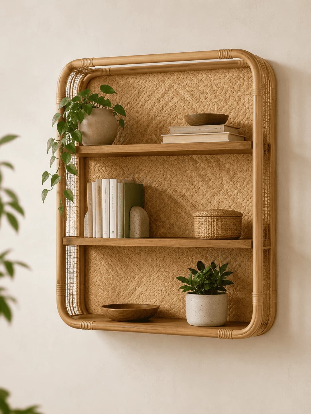 Nusa Rattan Wall Shelf